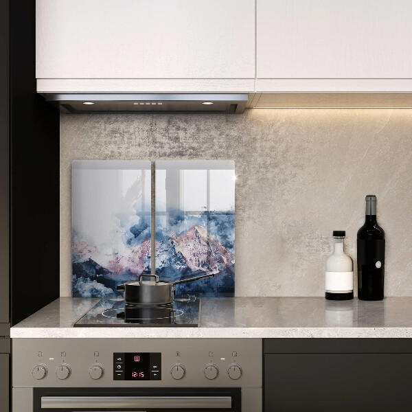 Induction hob cover Abstraction painted mountains