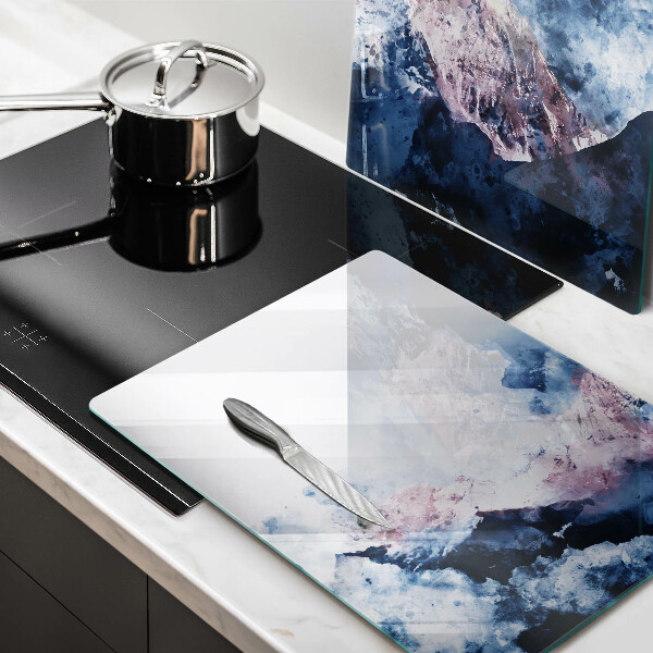 Induction hob cover Abstraction painted mountains