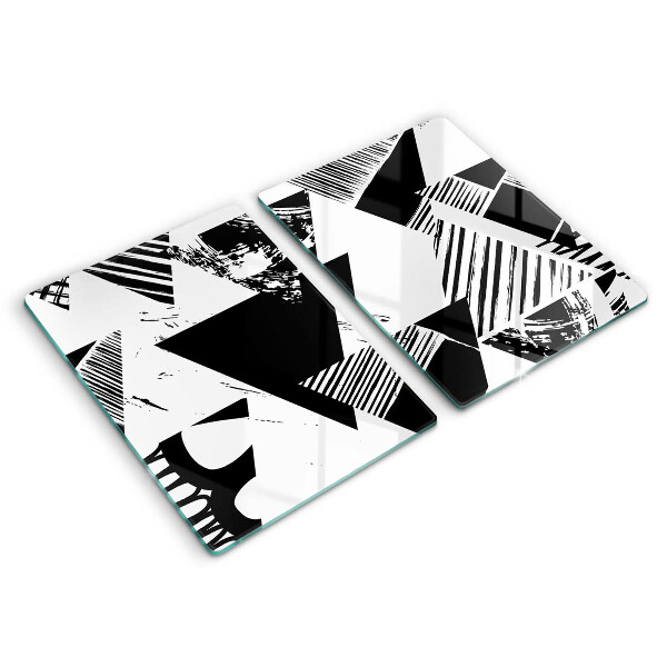 Induction hob cover Geometric triangles