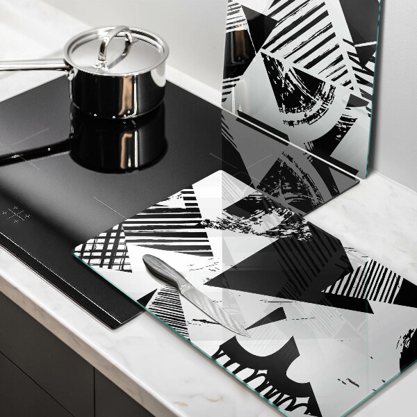 Induction hob cover Geometric triangles