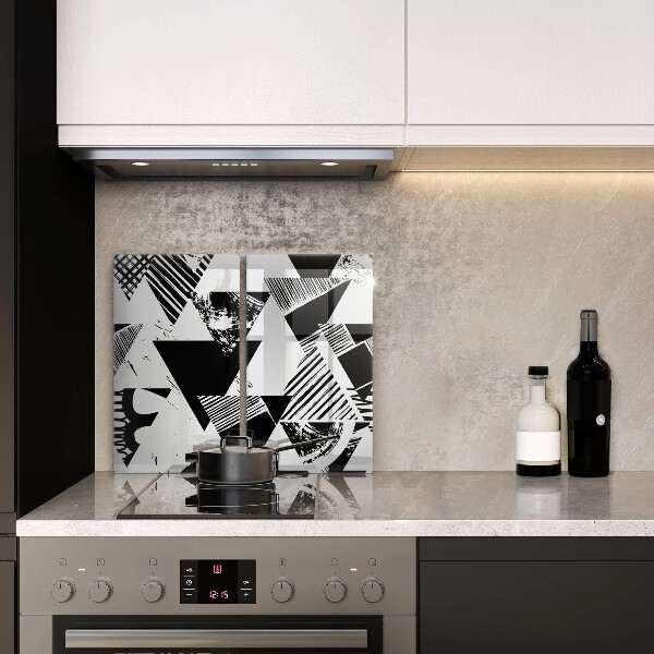 Induction hob cover Geometric triangles