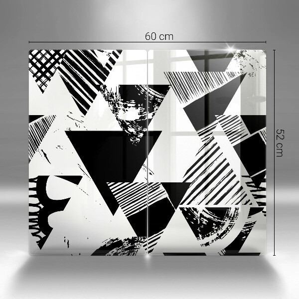 Induction hob cover Geometric triangles