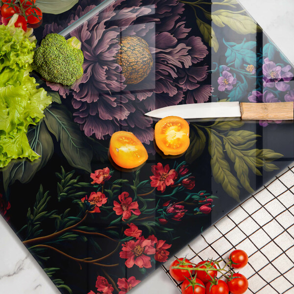 Induction hob cover Beautiful flowers