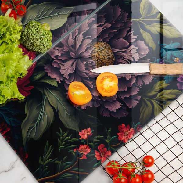 Induction hob cover Beautiful flowers