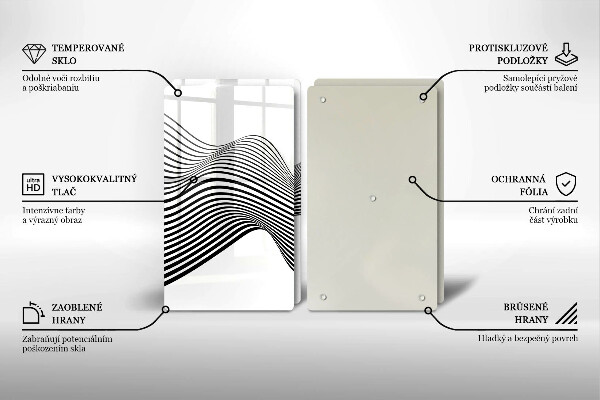 Induction hob cover Linear abstraction