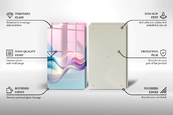 Induction hob cover Pastel abstraction