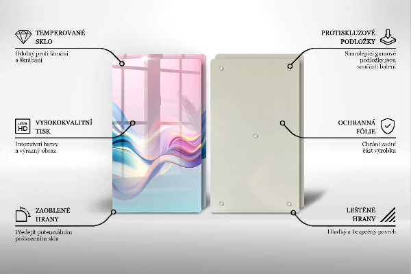 Induction hob cover Pastel abstraction