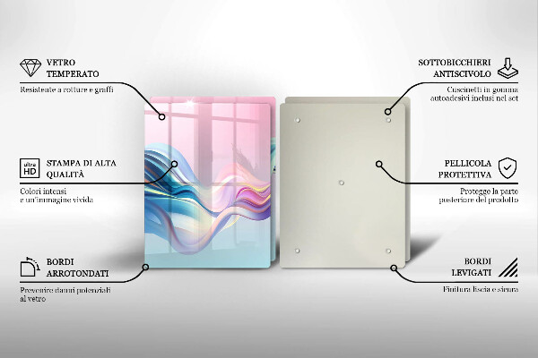 Induction hob cover Pastel abstraction