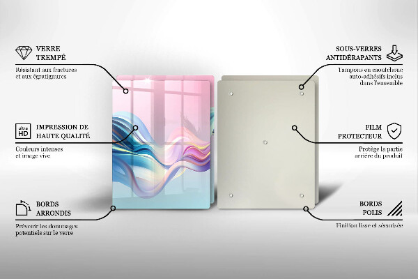 Induction hob cover Pastel abstraction