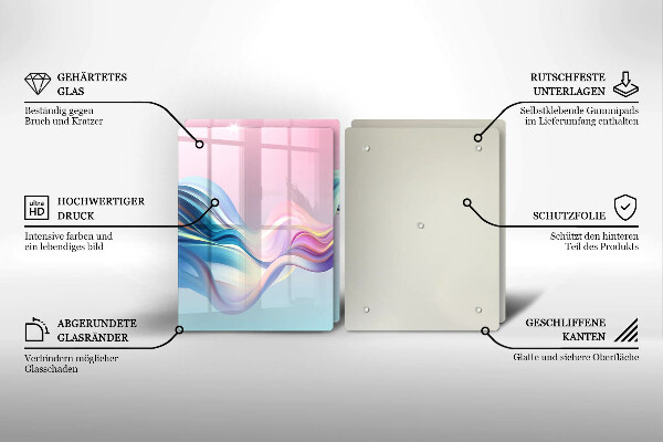 Induction hob cover Pastel abstraction