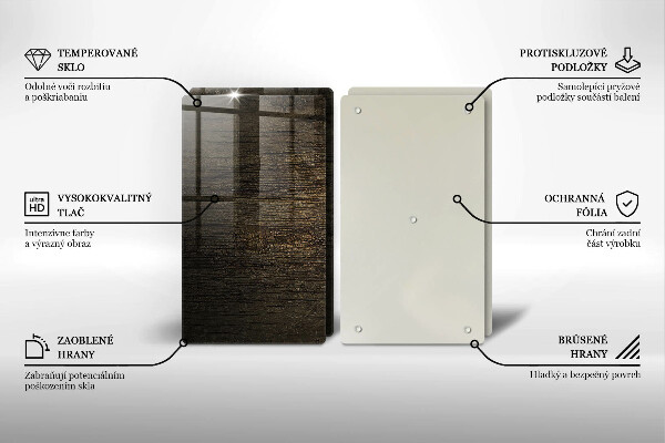 Induction hob cover Wood texture