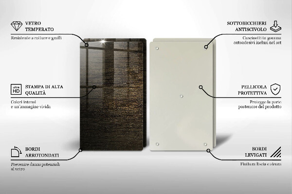 Induction hob cover Wood texture