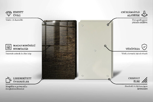 Induction hob cover Wood texture