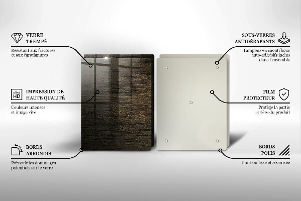 Induction hob cover Wood texture