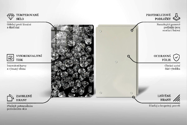 Induction hob cover Diamonds