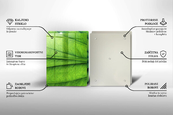Induction hob cover Nature leaf veins