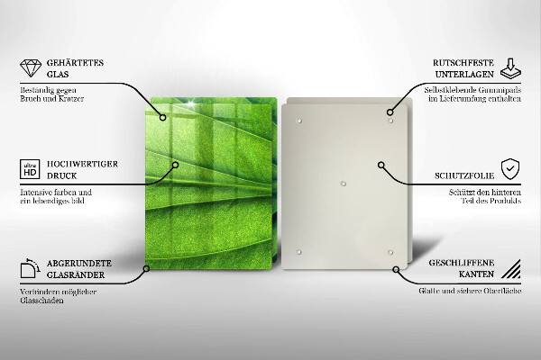 Induction hob cover Nature leaf veins