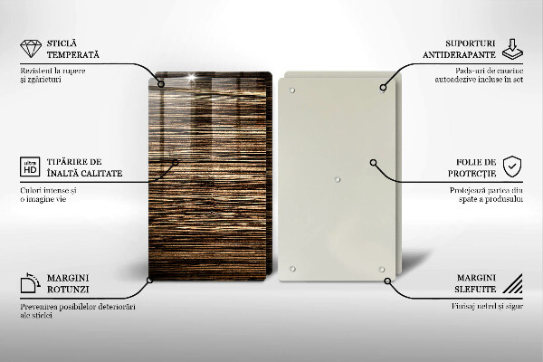 Induction hob cover Wood texture