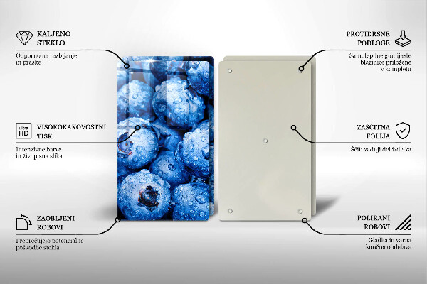 Induction hob cover Juicy blueberries