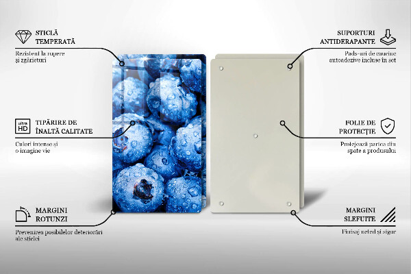 Induction hob cover Juicy blueberries