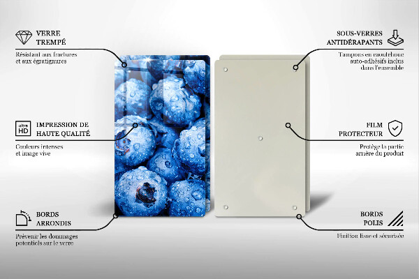 Induction hob cover Juicy blueberries