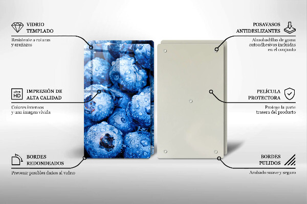 Induction hob cover Juicy blueberries