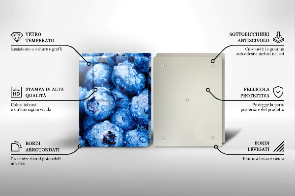 Induction hob cover Juicy blueberries