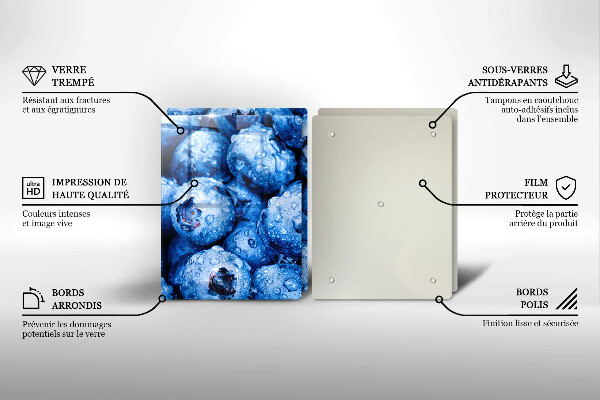 Induction hob cover Juicy blueberries