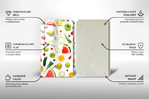 Kitchen worktop protector Fruit and vegetables pattern