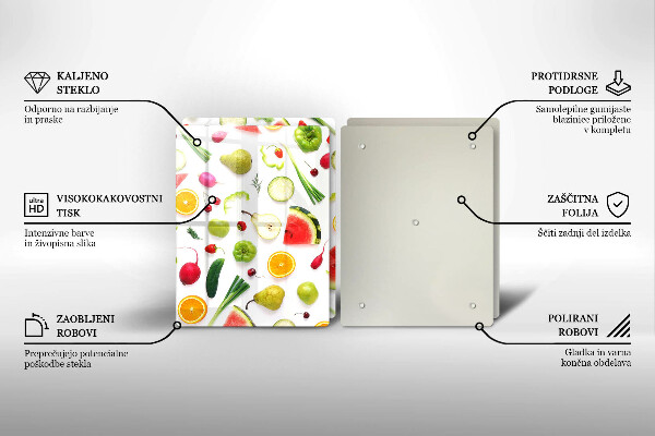 Kitchen worktop protector Fruit and vegetables pattern