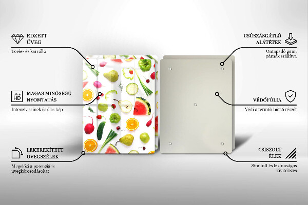 Kitchen worktop protector Fruit and vegetables pattern