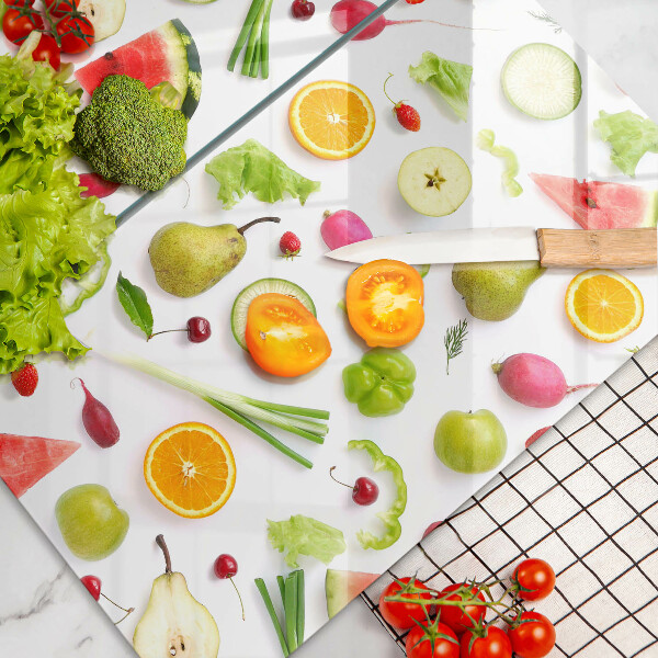 Kitchen worktop protector Fruit and vegetables pattern
