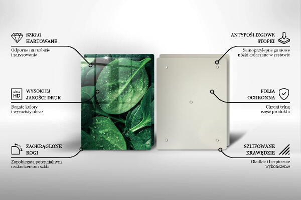 Kitchen worktop protector Basil leaves