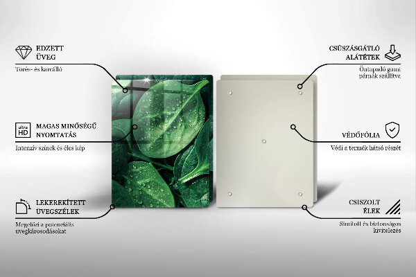 Kitchen worktop protector Basil leaves