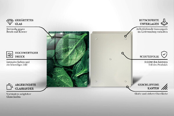 Kitchen worktop protector Basil leaves