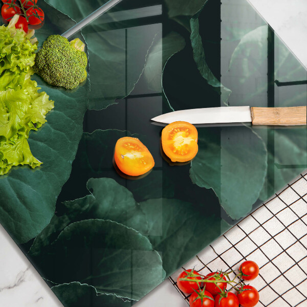 Kitchen worktop protector Wild dark leaves