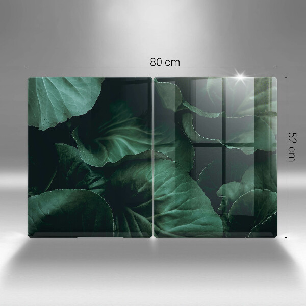 Kitchen worktop protector Wild dark leaves