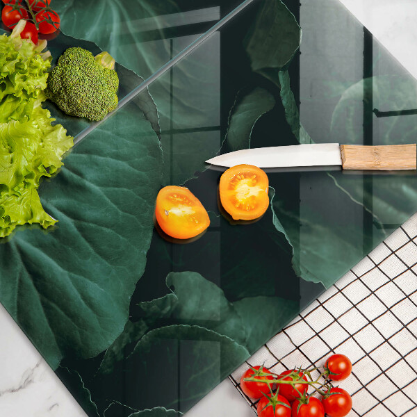 Kitchen worktop protector Wild dark leaves