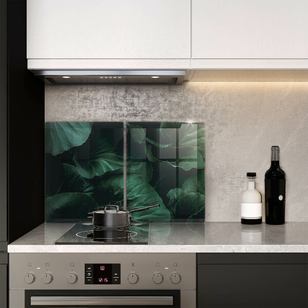 Kitchen worktop protector Wild dark leaves