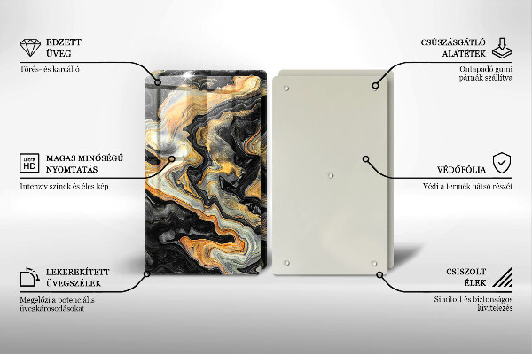 Induction hob cover Abstract structure