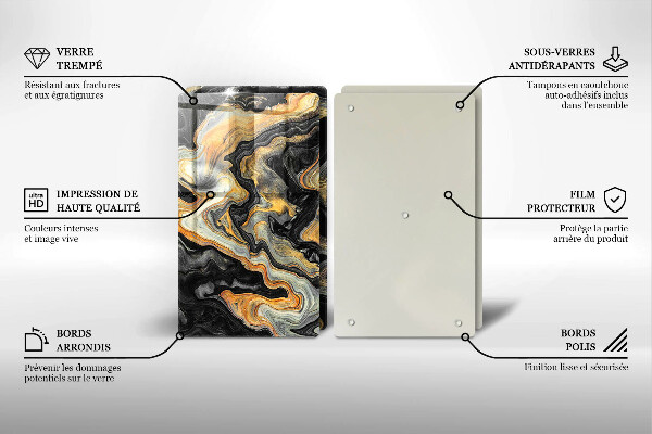 Induction hob cover Abstract structure