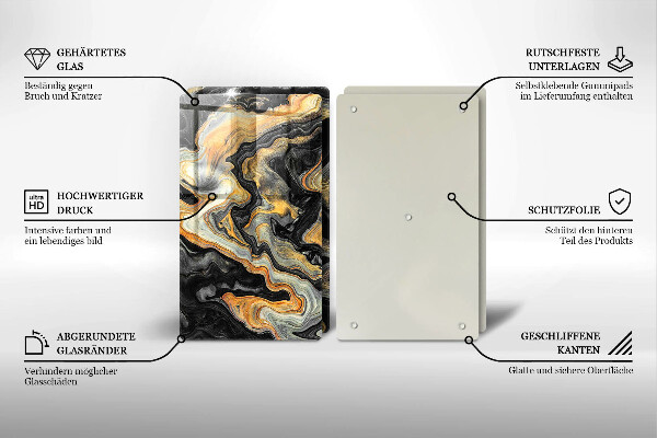 Induction hob cover Abstract structure