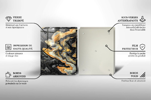 Induction hob cover Abstract structure