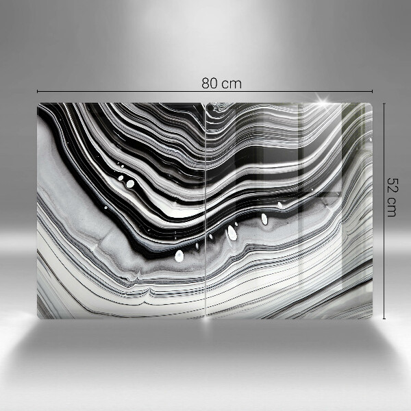 Induction hob cover Ink abstraction