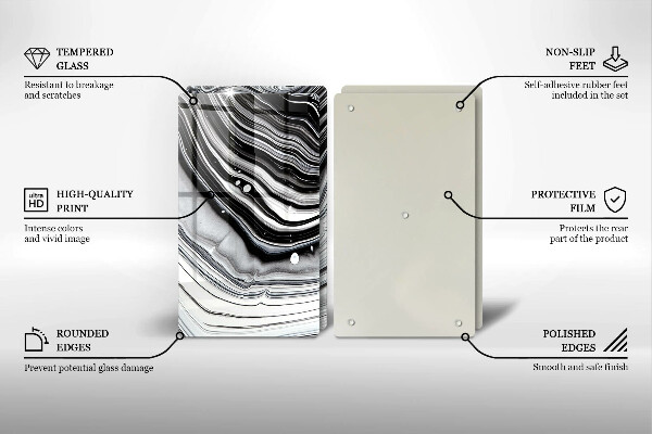 Induction hob cover Ink abstraction