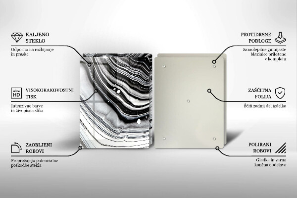 Induction hob cover Ink abstraction