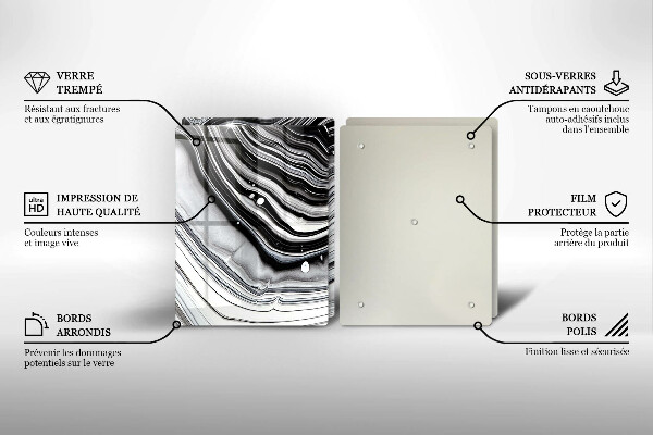 Induction hob cover Ink abstraction