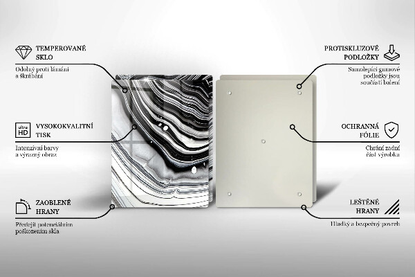 Induction hob cover Ink abstraction