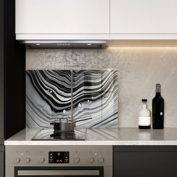 Induction hob cover Ink abstraction