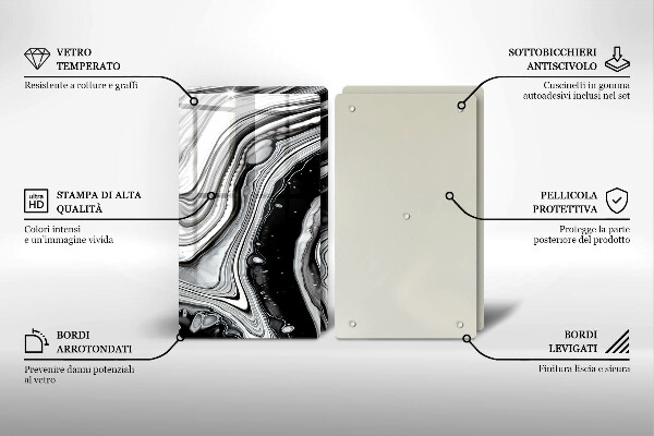 Induction hob cover Ink abstraction